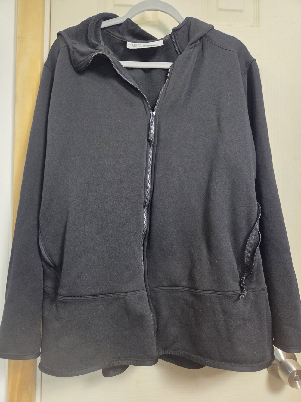 90 Degree By Reflex Black Lightweight Hooded Zip Jacket #0336